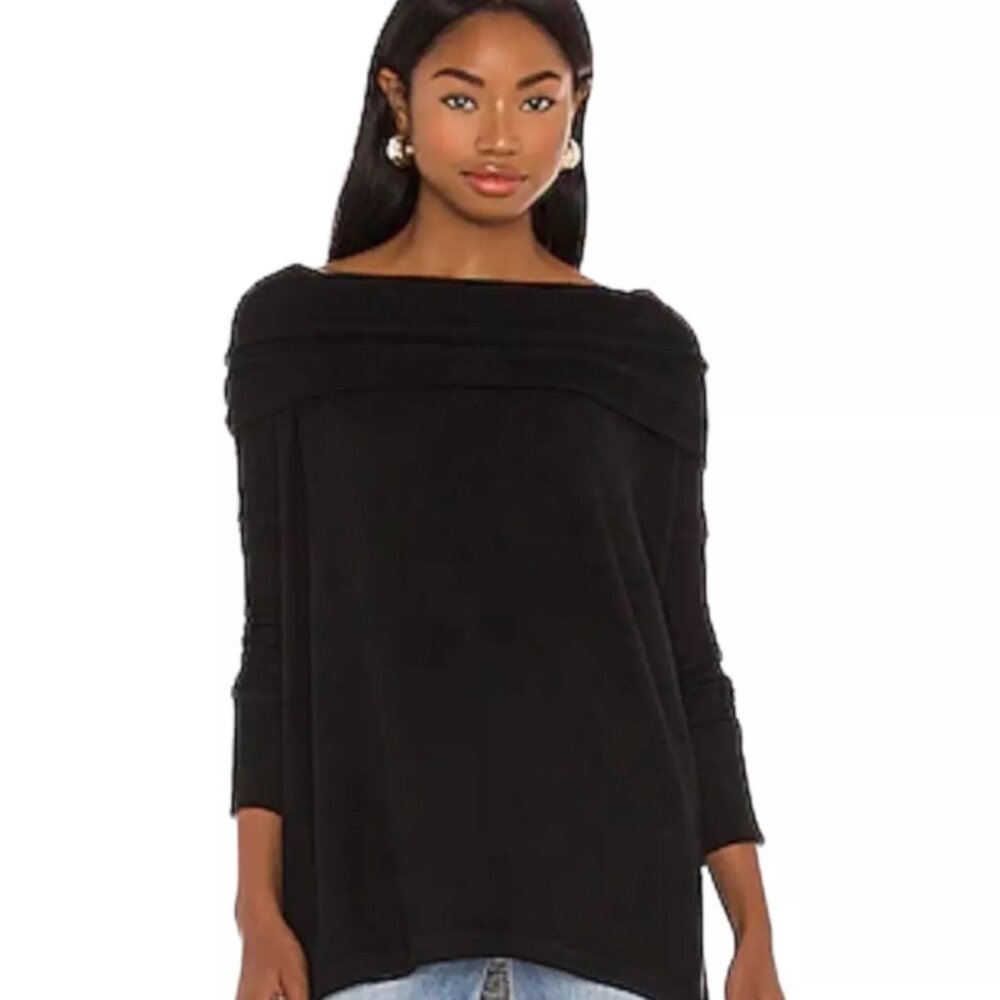 Free people juicy long sleeve new black size XS